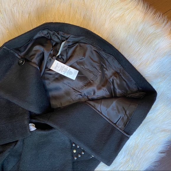 βοΈ Coach Studded Wool Coat, Black - Picture 9 of 10
